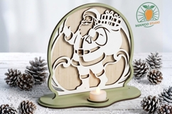 3D Santa Christmas Candle Holder SVG Product Image 3