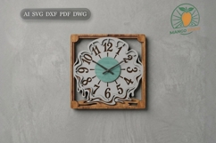 Melting Wooden Clock Laser Cut File Product Image 1