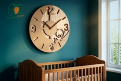 3 Wall Clock Designs for Laser Cutting Product Image 4