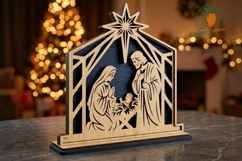 3D Layered Christmas Nativity Scene SVG Product Image 2