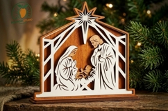 3D Layered Christmas Nativity Scene SVG Product Image 3