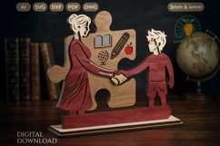 3D Teacher Puzzle Laser Cut File SVG Product Image 1