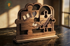 3D School Puzzle Teacher Desk Sign Product Image 2