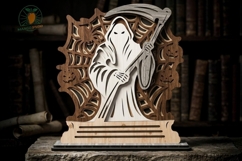 Grim Reaper Halloween 3D Layered SVG Product Image 2