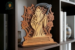 Grim Reaper Halloween 3D Layered SVG Product Image 3