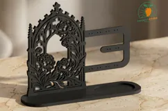 Gothic Peony Jewelry Stand Laser File Product Image 2