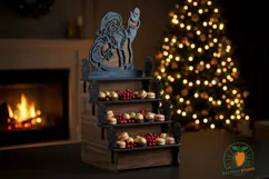 3D Christmas Santa Display Stand SVG 3mm Product Image 3