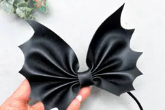 Halloween Bat Bow Svg Template Product Image 4