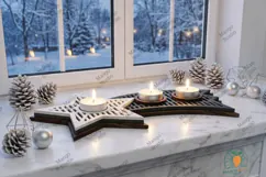 3D Layered Shooting Star Tealight Holder Product Image 2