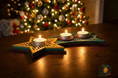 3D Layered Shooting Star Tealight Holder Product Image 3