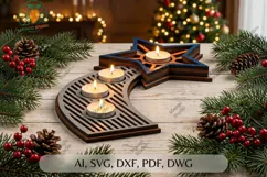 3D Christmas Advent Star Tealight Holder Product Image 1