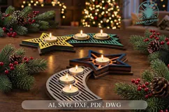3D Christmas Star Tealight Holder Product Image 1