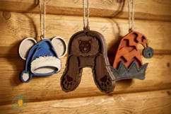 7 Winter Hats Ornaments Laser Cut SVG Product Image 2