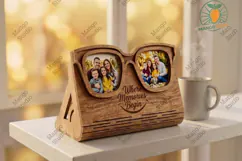 Glasses Multi Photo Frame SVG Stand Product Image 2
