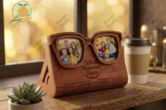 Glasses Multi Photo Frame SVG Stand Product Image 3