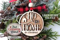 Home For Christmas THREE ORNAMENT SET, laser ready SVG FILE Product Image 4