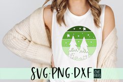 Retro Circle Camping Design | Tree SVG File Product Image 1