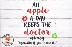 An apple a day SVG, Funny Doctor SVG Product Image 1