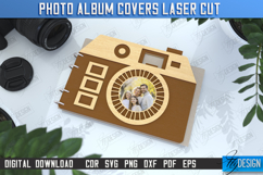 Photo Album Cover Laser Cut |Camera Shape|Wooden Photo Album Product Image 1