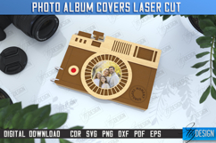 Photo Album Cover Laser Cut |Camera Shape|Wooden Photo Album Product Image 1