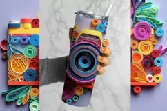 Photo Camera Tumbler Wrap, 20 oz tumbler wrap, Photo Camera Tumbler Wrap, Camera Png