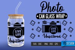 Photo Can Glass Wrap | Can Glass Wrap SVG | SVG File v.2 Product Image 1