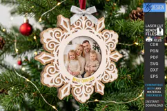 Wooden Christmas Photo Frame Ornament Laser Cut | Holidays Product Image 1