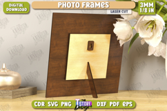 Photo Frames Laser Cut Bundle, Wooden Floral Picture Frames Product Image 4