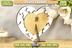 Photo Frames Laser Cut Bundle, Wooden Floral Picture Frames Product Image 22