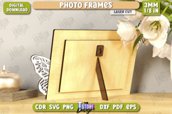 Photo Frames Laser Cut Bundle, Wooden Floral Picture Frames Product Image 6