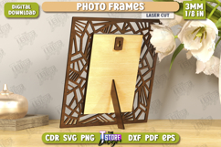 Photo Frames Laser Cut Bundle, Wooden Floral Picture Frames Product Image 10