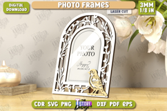 Photo Frames Laser Cut Bundle, Wooden Floral Picture Frames Product Image 11