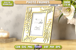 Photo Frames Laser Cut Bundle, Wooden Floral Picture Frames Product Image 13