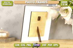 Photo Frames Laser Cut Bundle, Wooden Floral Picture Frames Product Image 14