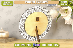 Photo Frames Laser Cut Bundle, Wooden Floral Picture Frames Product Image 18