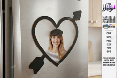 Funny Photo Magnet Laser Cut | Fridge Magnets | Heart SVG Product Image 1