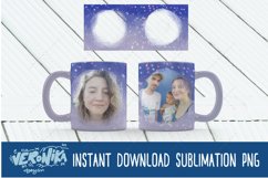 Christmas blue mug sublimation. Photo frame Product Image 1