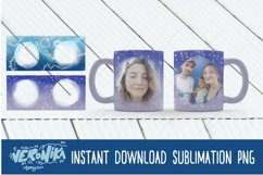 Blue mug sublimation. Christmas Product Image 1