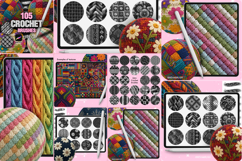 Procreate Crochet Knit Rope Texture brushes - BIG BUNDLE Product Image 2