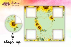 Photo Tumbler Wrap Sunflower Floral Sublimation Design 20 Oz