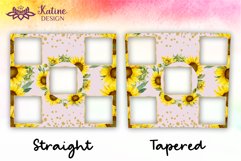 Photo Tumbler Wrap Sunflower Floral Sublimation Design 20 Oz
