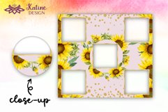 Photo Tumbler Wrap Sunflower Floral Sublimation Design 20 Oz
