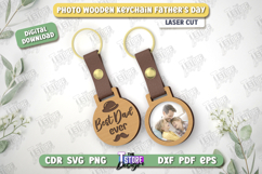 Photo Wooden Keychain Father&#039;s Day | Personalized Keychain Product Image 1