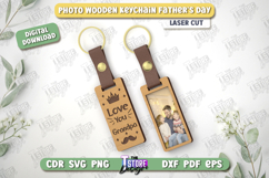Photo Wooden Keychain Father&#039;s Day | Personalized Keychain Product Image 1