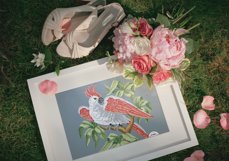 Vintage Cross Stitch White parrot 2 Product Image 4
