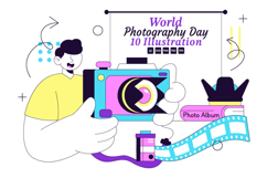 10 World Photography Day Illustration Product Image 1