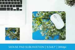 Blooming Cherry Blossom mouse pad sublimation design PNG 007 Product Image 1