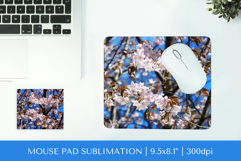 Blooming Cherry Blossom mouse pad sublimation design PNG 010 Product Image 1