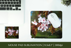 Blooming Cherry Blossom mouse pad sublimation design PNG 012 Product Image 1
