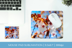 Blooming Cherry Blossom mouse pad sublimation design PNG 015 Product Image 1
